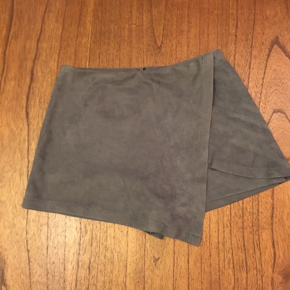 Suede Skort